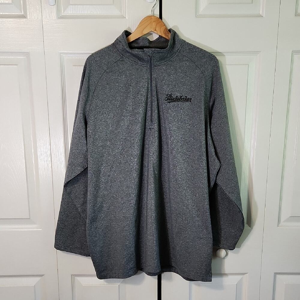 Sport-Tek Mens Heather Gray 1/4 Zip Pullover‎ Size 2XL Embroidered Studebaker